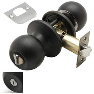 WOLFPACK Black Bathroom Doorknob with Seal WOLFPACK Black Bathroom Doorknob with Seal