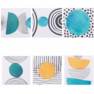 Tivoli Set of 6 Decorative Stoneware Tiles 11 x 11 cm, Cork Back, Venice Lido Tivoli Set of 6 Decorative Stoneware Tiles 11 x 11 cm, Cork Back, Venice Lido