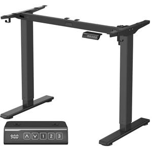VASAGLE Standing Desk Frame, No Desktop, Electric Height Adjustable Standing Desk Legs, Stand Up Table Frame with 2 Hooks, 3 Memory Heights, Ink Black LSD021B02 VASAGLE Standing Desk Frame, No Desktop, Electric Height Adjustable Standing Desk Legs, Stand Up Table Frame with 2 Hooks, 3 Memory Heights, Ink Black LSD021B02