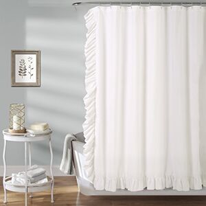 Lush Decor Reyna Ruffle Shower Curtain, 72" W x 72" L, White Flowy White Shower Curtain Pretty Romantic Ruffles French Country, Farmhouse & Cottage Bathroom Decor Lush Decor Reyna Ruffle Shower Curtain, 72" W x 72" L, White Flowy White Shower Curtain Pretty Romantic Ruffles French Country, Farmhouse & Cottage Bathroom Decor