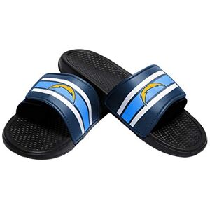FOCO Los Angeles Chargers NFL Men's Stripe Legacy Sport Slide, Large FOCO Los Angeles Chargers NFL Men's Stripe Legacy Sport Slide, Large
