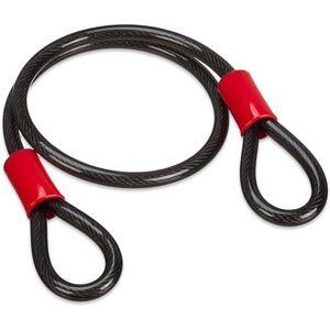 Relaxdays Lock 1m, Coathed Steel Cable with Eyelets, 12 mm, Bike, Motorbike, Garden Furniture, Black, 70% 30% Plastic, 2.5 x 100 x 5.5 cm Relaxdays Lock 1m, Coathed Steel Cable with Eyelets, 12 mm, Bike, Motorbike, Garden Furniture, Black, 70% 30% Plastic, 2.5 x 100 x 5.5 cm