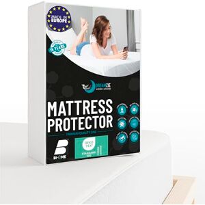 Dreamzie Waterproof Mattress Protector 80 x 200 cm by (Made in EU and OEKO TEX) Mattress Protector 28cm Deep (2ft 7,5" x 6ft 6") Dreamzie Waterproof Mattress Protector 80 x 200 cm by (Made in EU and OEKO TEX) Mattress Protector 28cm Deep (2ft 7,5" x 6ft 6")