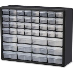 Akro-Mils 10144 44-Drawer Plastic Drawer Storage Cabinet for Garage Organization, Lego Storage, Teacher Toolbox, Makeup Organizer, and More, 50.8 cm W x 15.24 cm D x 40.64 cm H, Black Akro-Mils 10144 44-Drawer Plastic Drawer Storage Cabinet for Garage Organization, Lego Storage, Teacher Toolbox, Makeup Organizer, and More, 50.8 cm W x 15.24 cm D x 40.64 cm H, Black