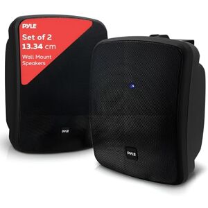 Pyle Outdoor Bluetooth Speakers Pair – 13.3 cm (5.25") Weatherproof Wireless Wall/Ceiling Mounted Speakers, 600W Waterproof, Heavy-Duty Grill, Garden Patio Use, Indoor/Outdoor Sound System – Black Pyle Outdoor Bluetooth Speakers Pair – 13.3 cm (5.25") Weatherproof Wireless Wall/Ceiling Mounted Speakers, 600W Waterproof, Heavy-Duty Grill, Garden Patio Use, Indoor/Outdoor Sound System – Black