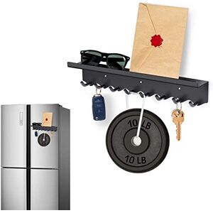 Volnamal Key Holder Wall Mount, Magnetic Key Hooks and Mail Organizer Tray with 8 Hooks, Adhesive Key Rack Hanger for Entryway, Refrigerator, Black Volnamal Key Holder Wall Mount, Magnetic Key Hooks and Mail Organizer Tray with 8 Hooks, Adhesive Key Rack Hanger for Entryway, Refrigerator, Black