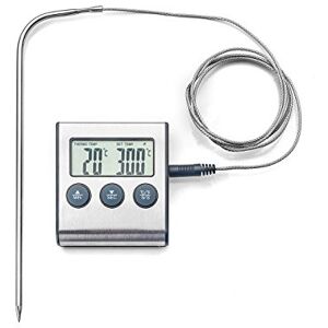 IBILI Digital/Magnetic Thermometer with Probe, Stainless Steel, Silver/White, 6 x 7 x 30 cm IBILI Digital/Magnetic Thermometer with Probe, Stainless Steel, Silver/White, 6 x 7 x 30 cm