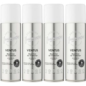 Designer Fragrances 4 Pack Ventus Air Freshener Blast Cans For Home & Vehicles – Natural Oils, Luxury Lasting Smell, Dry Mist Quick Release Spray – Deodorise & Neutralise Odours – 300ml Designer Fragrances 4 Pack Ventus Air Freshener Blast Cans For Home & Vehicles – Natural Oils, Luxury Lasting Smell, Dry Mist Quick Release Spray – Deodorise & Neutralise Odours – 300ml