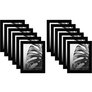 Americanflat Set of 12 Photo Frames for Wall 13 x 18 cm Black Engineered Wood with Glossy Plexiglass Horizontal and Vertical Format for Wall and Table Americanflat Set of 12 Photo Frames for Wall 13 x 18 cm Black Engineered Wood with Glossy Plexiglass Horizontal and Vertical Format for Wall and Table