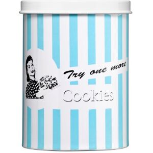 Premier Housewares 507914 Candy Stripe Cookie Canister Blue H18 x W15 x D15cm Premier Housewares 507914 Candy Stripe Cookie Canister Blue H18 x W15 x D15cm