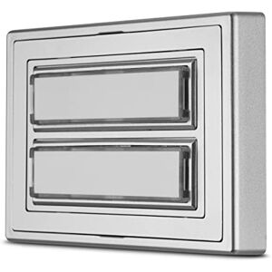REV Ritter 0504340555 Doorbell Panel 2 Button Surface-Mounted Silver REV Ritter 0504340555 Doorbell Panel 2 Button Surface-Mounted Silver