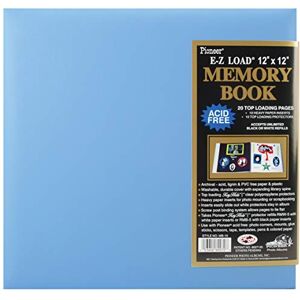 Pioneer Pastel Leatherette Post Bound Album x 12 inches-Baby Blue, Faux Leather Pioneer Pastel Leatherette Post Bound Album x 12 inches-Baby Blue, Faux Leather