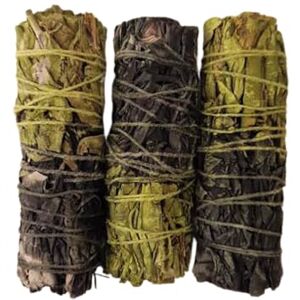 VIE Smudge Stick, Reversible Sage Green & Black, Money 4", Pack of 3 VIE Smudge Stick, Reversible Sage Green & Black, Money 4", Pack of 3