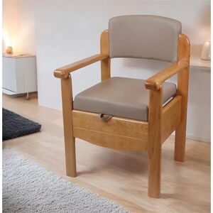 Aidapt Luxury Wooden Commode Toilet Chair.Discreet,Hidden Commode Pail,Padded Seat,Backrest,Portable Aid,Elderly,Bedside,Homecare Nursing Home with Bucket,Modern,Inconspicuous, Coffee Latte Aidapt Luxury Wooden Commode Toilet Chair.Discreet,Hidden Commode Pail,Padded Seat,Backrest,Portable Aid,Elderly,Bedside,Homecare Nursing Home with Bucket,Modern,Inconspicuous, Coffee Latte