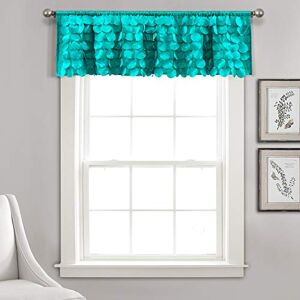 Lush Decor Lush Décor, Turquoise Gigi Valance Textured Window Kitchen Curtain (Single), 70" W x 14" L Lush Decor Lush Décor, Turquoise Gigi Valance Textured Window Kitchen Curtain (Single), 70" W x 14" L