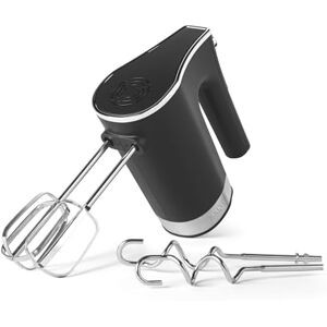 Salter Hand Mixer – Electric Baking Whisk, 5 Speed Settings with Turbo Function, Extra-Long Dishwasher Safe Attachments for Thorough Mixing, Compact, Includes Beater & Dough Hook Attachments, 300W Salter Hand Mixer – Electric Baking Whisk, 5 Speed Settings with Turbo Function, Extra-Long Dishwasher Safe Attachments for Thorough Mixing, Compact, Includes Beater & Dough Hook Attachments, 300W