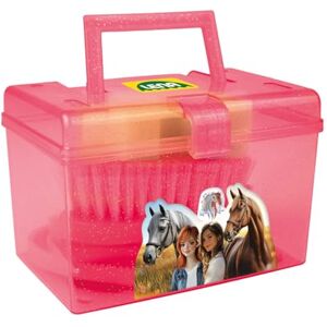 Lena Hobby Horsing Cleaning Box with Accessories, Horse Care Set for Children, Suitable for Indoor and Outdoor Use, with Hoof Scraper, Sponge, Mane Comb, Curry Comb and Brushes, from 3 Years Lena Hobby Horsing Cleaning Box with Accessories, Horse Care Set for Children, Suitable for Indoor and Outdoor Use, with Hoof Scraper, Sponge, Mane Comb, Curry Comb and Brushes, from 3 Years