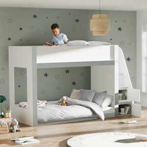 Julian Bowen Gaia 90cm Single Bunk Bed White and Silver Julian Bowen Gaia 90cm Single Bunk Bed White and Silver