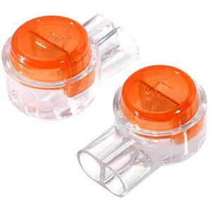 Uvital 200 Pack UY Wire Connector, Waterproof Gel-Filled Orange Clear Button Telephone Wire Connectors UY Butt Splice Connector K1 Network Cable Terminals Uvital 200 Pack UY Wire Connector, Waterproof Gel-Filled Orange Clear Button Telephone Wire Connectors UY Butt Splice Connector K1 Network Cable Terminals