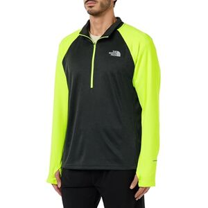 The North Face M 1-4 ZIP RUN FLEECE Men - Fleece Pullover - black/green - Running & Trail The North Face M 1-4 ZIP RUN FLEECE Men - Fleece Pullover - black/green - Running & Trail