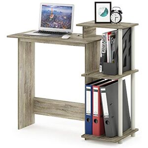 Furinno Efficient Home Laptop Notebook Computer Desk, Study Desk, Writing Desk, Sonoma Oak/White Furinno Efficient Home Laptop Notebook Computer Desk, Study Desk, Writing Desk, Sonoma Oak/White