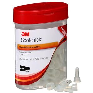 3M (TM) Scotchlok(TM) S-11-A (Boxed) Nylon-Insulated Butted Seam Standard Closed-End Connector, 22-16 AWG, (Pack of 100) 3M (TM) Scotchlok(TM) S-11-A (Boxed) Nylon-Insulated Butted Seam Standard Closed-End Connector, 22-16 AWG, (Pack of 100)