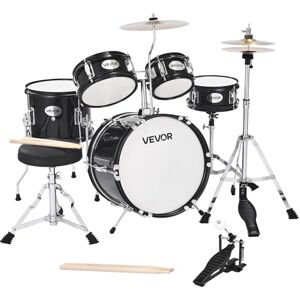 VEVOR Kids Drum Set, 5-Piece 14 in Junior Drum Sets, Beginner Drums Set with Adjustable Throne, Cymbal & Two Pairs of Drumsticks, Musical Learning Drums Instruments Kit, for Children Ages 6-13(Black) VEVOR Kids Drum Set, 5-Piece 14 in Junior Drum Sets, Beginner Drums Set with Adjustable Throne, Cymbal & Two Pairs of Drumsticks, Musical Learning Drums Instruments Kit, for Children Ages 6-13(Black)