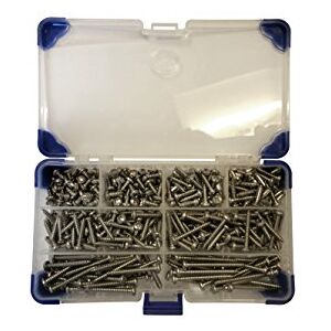 AHC K-10072 750 Piece No 4 Stainless Steel Pozi Pan Head Self Tapping Screws Assorted Lengths, Grey, No.4 (2.9mm), Set of 750 AHC K-10072 750 Piece No 4 Stainless Steel Pozi Pan Head Self Tapping Screws Assorted Lengths, Grey, No.4 (2.9mm), Set of 750