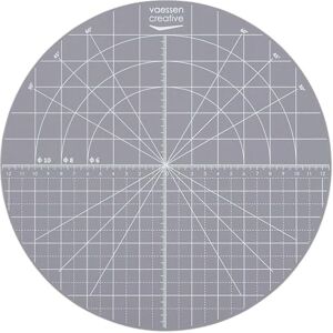 Creative Labs Self Healing Cutting Mat ⌀10.75" (27.3 cm) Round Hobbby Mat with Non-Slip and Double-Sided Measurements for Sewing, Quilting, Fabric, Paper, Cake Decoration and Crafts Creative Labs Self Healing Cutting Mat ⌀10.75" (27.3 cm) Round Hobbby Mat with Non-Slip and Double-Sided Measurements for Sewing, Quilting, Fabric, Paper, Cake Decoration and Crafts