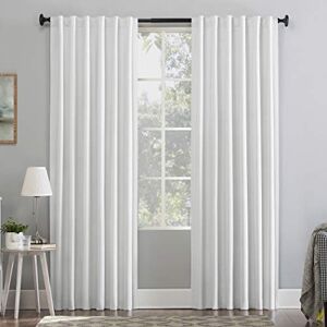 Sun Hampshire Velvet Noise Reducing Thermal Extreme Total Blackout Back Tab Curtain Panel, 50" x 108", Pearl Sun Hampshire Velvet Noise Reducing Thermal Extreme Total Blackout Back Tab Curtain Panel, 50" x 108", Pearl
