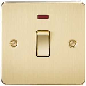 Knightsbridge FPAV8341NBB Flat Plate 20A 1G Dp Switch with Neon-Brushed Brass Knightsbridge FPAV8341NBB Flat Plate 20A 1G Dp Switch with Neon-Brushed Brass