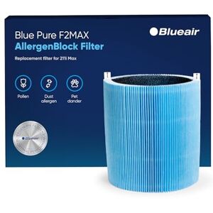 BLUEAIR Blue Pure 211i Max AllergenBlock Filter, Genuine Replacement, Allergen, Pet Dander, Pollen, Dust, Fits 211i Max Air Purifier BLUEAIR Blue Pure 211i Max AllergenBlock Filter, Genuine Replacement, Allergen, Pet Dander, Pollen, Dust, Fits 211i Max Air Purifier