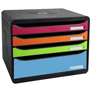 Exacompta Ref 315798D Iderama Collection Big-Box Plus 270 x 355 x 271mm in Size, Landscape, 4 Drawers Set, Suitable for A4+ Documents Black/Harlequin Exacompta Ref 315798D Iderama Collection Big-Box Plus 270 x 355 x 271mm in Size, Landscape, 4 Drawers Set, Suitable for A4+ Documents Black/Harlequin