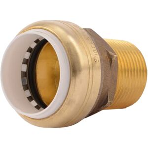 SharkBite 1 Brass PVC x 1 Inch MNPT Adapter, Push to Connect Plumbing Fitting, PEX Pipe, Copper, CPVC, PE-RT, HDPE, UIP140A SharkBite 1 Brass PVC x 1 Inch MNPT Adapter, Push to Connect Plumbing Fitting, PEX Pipe, Copper, CPVC, PE-RT, HDPE, UIP140A