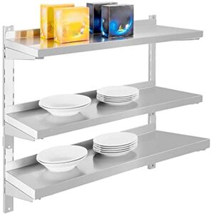 Stalwart Wall Shelf 3 Levels 1400x400x1100mm Stainless Steel DA-VWS1443 Stalwart Wall Shelf 3 Levels 1400x400x1100mm Stainless Steel DA-VWS1443