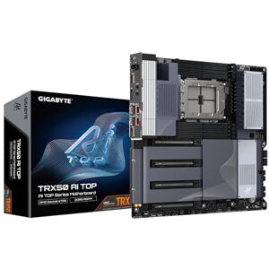 Gigabyte TRX50 AI TOP-2B Motherboard AMD Ryzen Threadripper PRO 7000 CPUs, 16+8+4 Phases Digital VRM, up to 5200 MHz DDR5, 4xPCIe 5.0 M.2, Wi-Fi 7, 10 GbE LAN, USB 4 Gigabyte TRX50 AI TOP-2B Motherboard AMD Ryzen Threadripper PRO 7000 CPUs, 16+8+4 Phases Digital VRM, up to 5200 MHz DDR5, 4xPCIe 5.0 M.2, Wi-Fi 7, 10 GbE LAN, USB 4