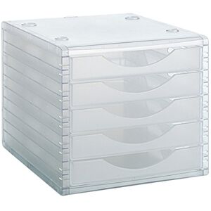 m-office Freya 4005 Module with 5 Drawers, Translucent Colour, Made in Polystyrene, Suitable for DIN A4 Formats, Folios and Subfolders, m-office Freya 4005 Module with 5 Drawers, Translucent Colour, Made in Polystyrene, Suitable for DIN A4 Formats, Folios and Subfolders,