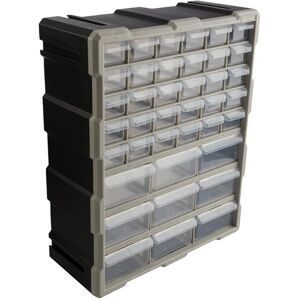 Stalwart 39-Drawer Plastic Small Parts Organizer Desktop or Wall Storage Drawers for Organizing Hardware, Crafts, Garage, or Classroom (Black) Stalwart 39-Drawer Plastic Small Parts Organizer Desktop or Wall Storage Drawers for Organizing Hardware, Crafts, Garage, or Classroom (Black)