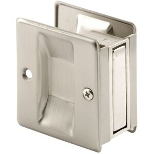 PRiME Products N 7238 Pocket Door Handle and Pull, 2-1/2 in L X 1-3/8 in W X 2-3/4 in D, Solid, Satin Nickel Plated, x x PRiME Products N 7238 Pocket Door Handle and Pull, 2-1/2 in L X 1-3/8 in W X 2-3/4 in D, Solid, Satin Nickel Plated, x x