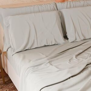PETTI Artigiani Italiani 4-Piece French Bed Sheet Set, Soft and Breathable, Complete Bed Set with Top Sheet, Fitted Sheet with Elasticated Corners and 2 Pillowcases Grey Sheets PETTI Artigiani Italiani 4-Piece French Bed Sheet Set, Soft and Breathable, Complete Bed Set with Top Sheet, Fitted Sheet with Elasticated Corners and 2 Pillowcases Grey Sheets