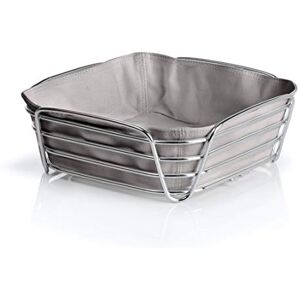 blomus Bread Basket Taupe L Bread Basket made of Chromed Steel and Cotton Fabric Bbag, 26 x 26 x 9 cm blomus Bread Basket Taupe L Bread Basket made of Chromed Steel and Cotton Fabric Bbag, 26 x 26 x 9 cm