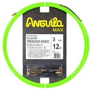 ANGUILA MAX Cable Groove Guide Narrow Tubes Monofilament Braided Polyester Mixed Terminals Green Color Diameter 3 mm 12 m ANGUILA MAX Cable Groove Guide Narrow Tubes Monofilament Braided Polyester Mixed Terminals Green Color Diameter 3 mm 12 m