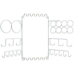 InterDesign iDesign Classico Wall Mount Accessory Organizer, White InterDesign iDesign Classico Wall Mount Accessory Organizer, White