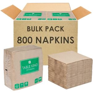 Talking Tables Table Kind 800 x Bulk Pack Soft Recycled Paper Napkins, Brown Disposable Party Serviettes, Catering & Everyday Use, Eco-Friendly, Kraft Unbleached Home Compostable Recyclable Made in EU, 2ply, 33cm Talking Tables Table Kind 800 x Bulk Pack Soft Recycled Paper Napkins, Brown Disposable Party Serviettes, Catering & Everyday Use, Eco-Friendly, Kraft Unbleached Home Compostable Recyclable Made in EU, 2ply, 33cm