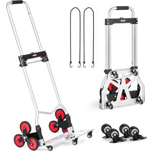 VEVOR Stair Climbing Cart, 260 lbs Capacity Stair Climber Hand Truck and Dolly, Heavy-Duty Folding Trolley Cart with Telescoping Handle, 10 Wheels & 2 Elastic Ropes for Home Shopping Moving Warehouse VEVOR Stair Climbing Cart, 260 lbs Capacity Stair Climber Hand Truck and Dolly, Heavy-Duty Folding Trolley Cart with Telescoping Handle, 10 Wheels & 2 Elastic Ropes for Home Shopping Moving Warehouse