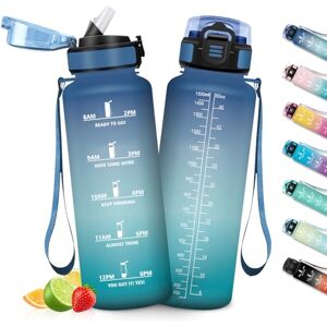 HoneyHolly 1.5 Litre Water Bottle with Times for Drinking, Motivational BPA-Free Water Bottle with Straw for Office, Trekking HoneyHolly 1.5 Litre Water Bottle with Times for Drinking, Motivational BPA-Free Water Bottle with Straw for Office, Trekking