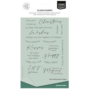 Creative Labs Clear 20 Pcs-English Christmas Texts-Scrapbooking, Card Making Supplies-Silicone Crafting-for Stamping Platform, A6 Creative Labs Clear 20 Pcs-English Christmas Texts-Scrapbooking, Card Making Supplies-Silicone Crafting-for Stamping Platform, A6