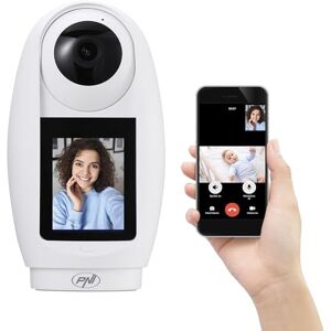 PNI IP733 3MP video surveillance camera, bidirectional audio and video, with Bluetooth call button, screen, baby monitor function PNI IP733 3MP video surveillance camera, bidirectional audio and video, with Bluetooth call button, screen, baby monitor function