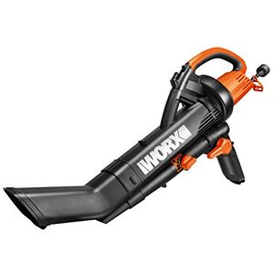 WORX WG505E 3000W Trivac Garden Blower Mulcher and Vacuum Garden for Clearing Patios of Leaves and Other Waste, Black, 10 m Cable WORX WG505E 3000W Trivac Garden Blower Mulcher and Vacuum Garden for Clearing Patios of Leaves and Other Waste, Black, 10 m Cable