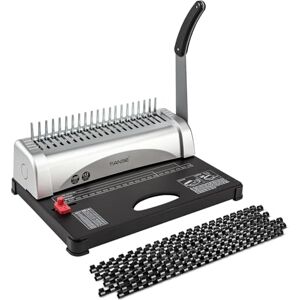 TIANSE Binding Machine, 21-Hole, 450 Sheet, Spiral Binding Machine with Starter Kit 100 PCS 3/8'' Comb Binding Spines, Comb Binding Machine Perfect for Daily Office Documents TIANSE Binding Machine, 21-Hole, 450 Sheet, Spiral Binding Machine with Starter Kit 100 PCS 3/8'' Comb Binding Spines, Comb Binding Machine Perfect for Daily Office Documents